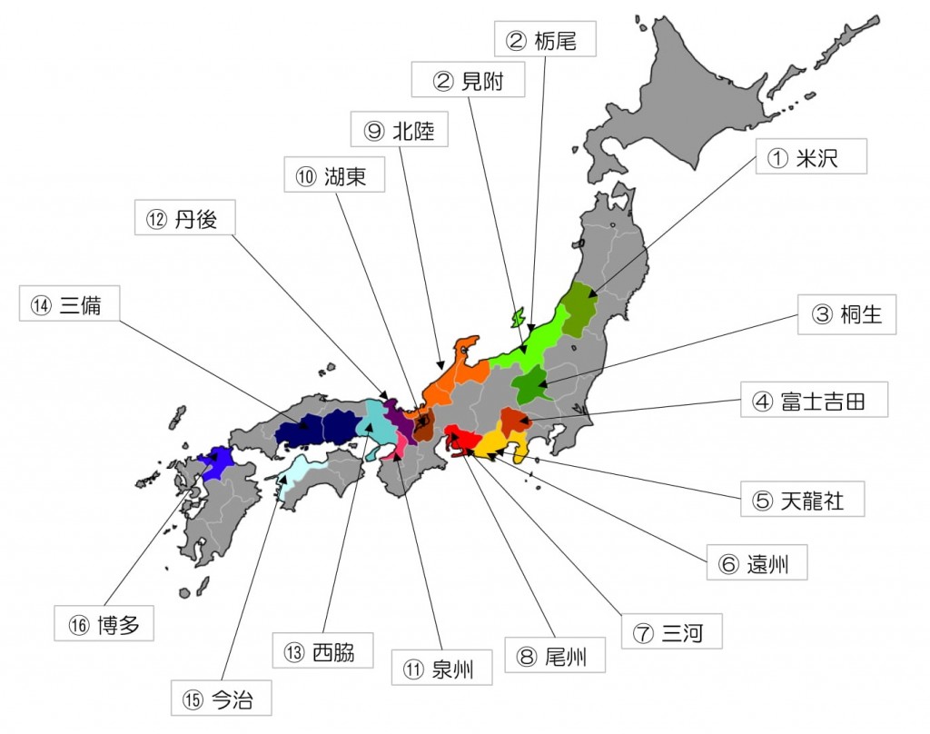 日本産地マップ